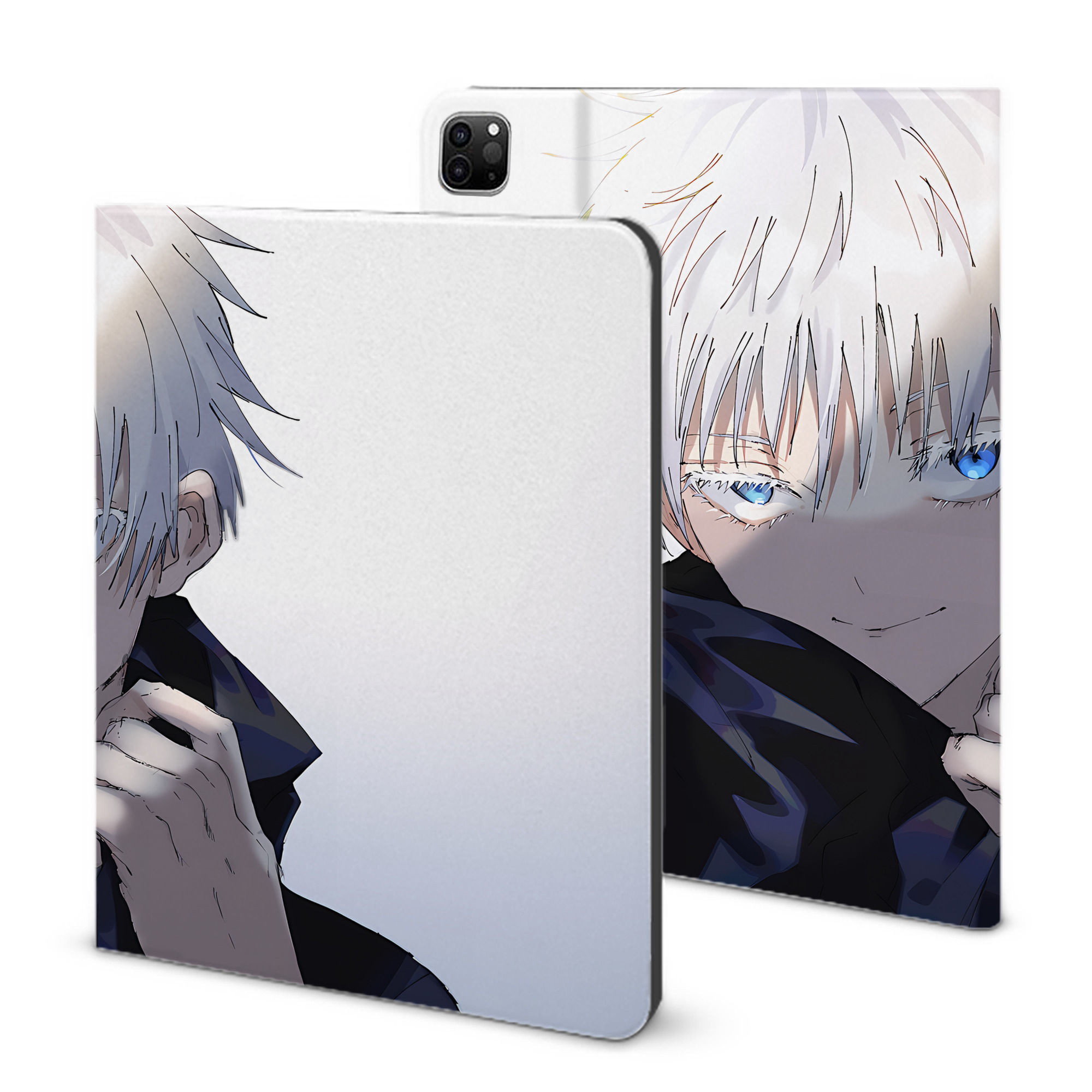 （画像用） 呪術廻戦 Jujutsu Kaisen IPad ケース ブック型 PUレザー TPU 耐衝撃 軽量 薄型 ペン収納なし 全面保護 IPad 各モデル対応